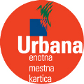 Slika prikazuje logotip enotne mestne kartice Urbana.